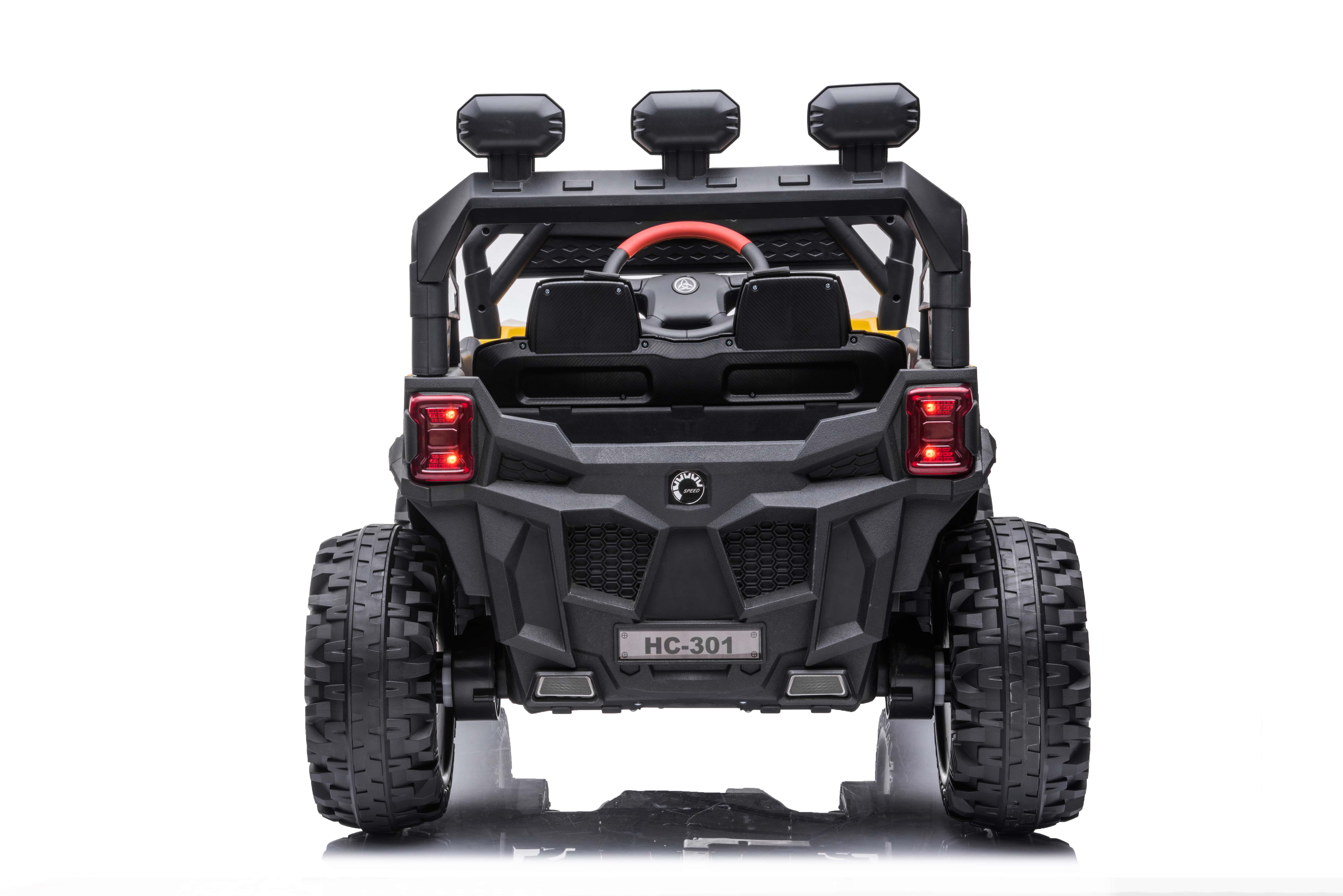 Masinuta electrica pentru copii UTV TURBO RZR LUX 4x4 12V 120W (HC301) Galben - Autokids.ro - poza 4