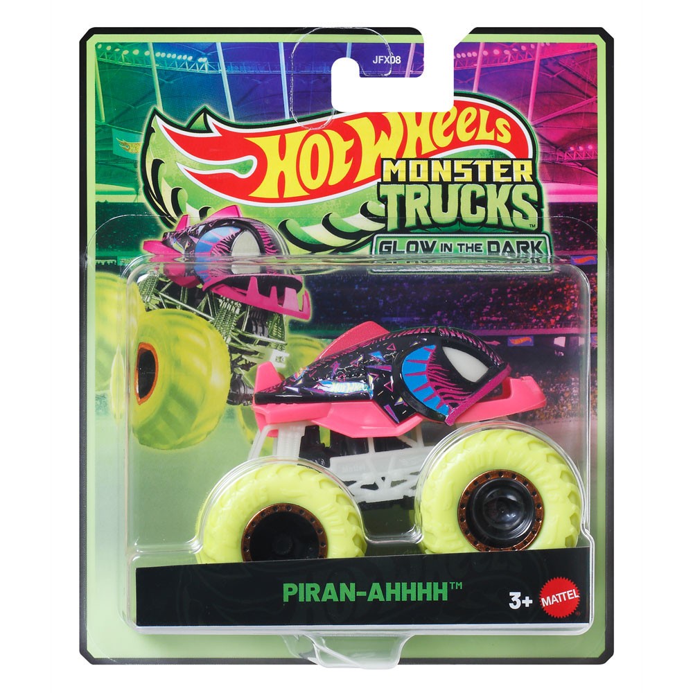 Masinuta fosforescenta Hot Wheels Monster Trucks scara 1:64, diverse modele - poza 3