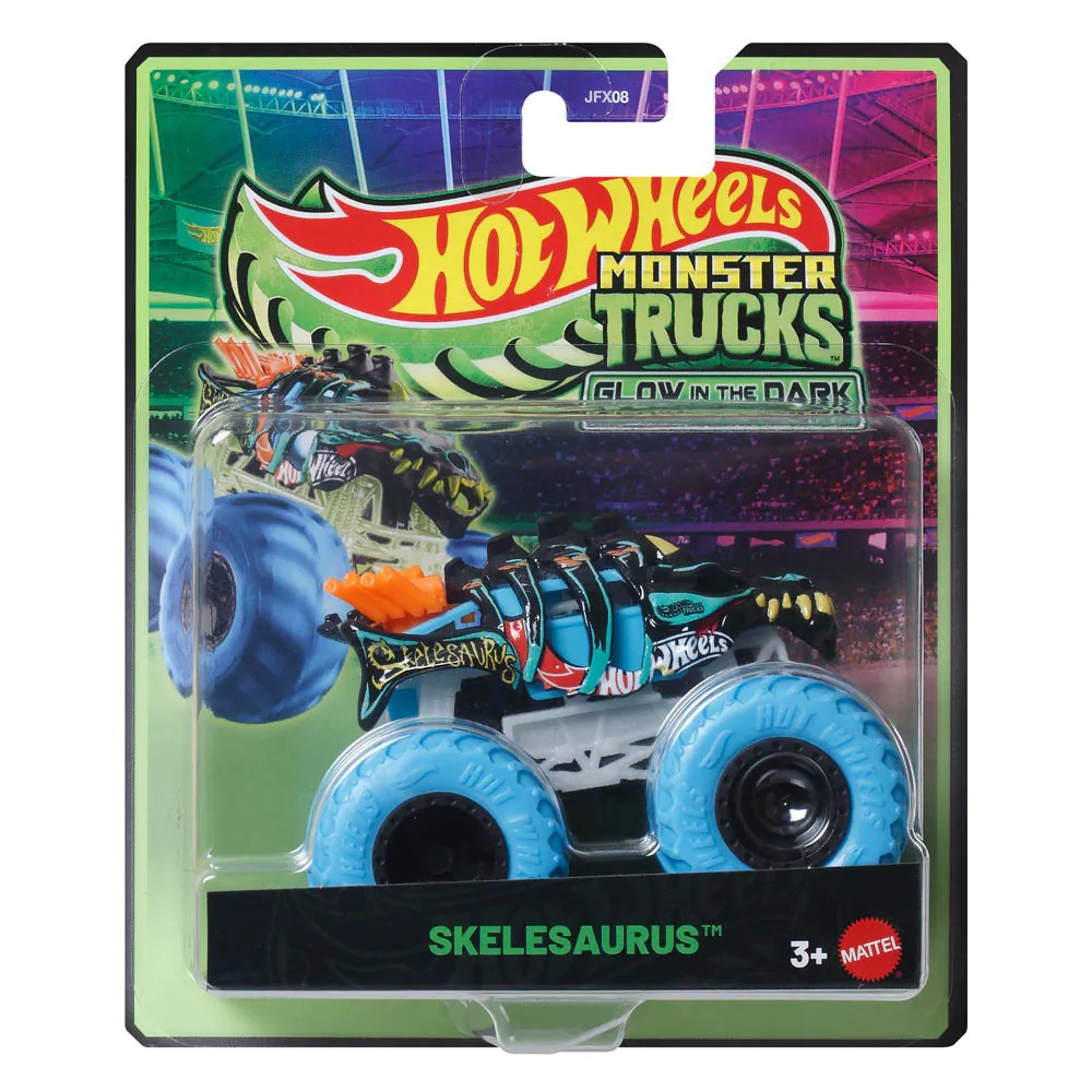 Masinuta fosforescenta Hot Wheels Monster Trucks scara 1:64, diverse modele - poza 5