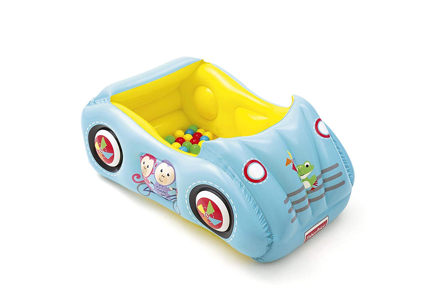 Masinuta gonflabila cu bile Bestway Fisher Price - poza 1