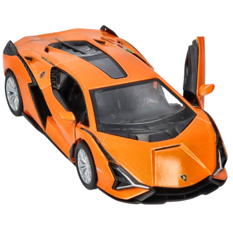 Masinuta Lamborghini Sián, die-cast, scara 1 la 40, lungime 12.5 cm, portocaliu - poza 1
