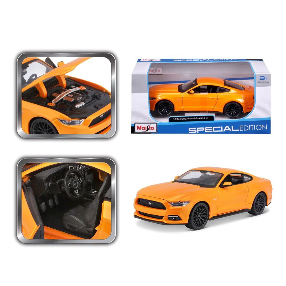 Masinuta Maisto Special Edition 2015 Ford Mustang GT 1:24 Portocaliu - poza 2