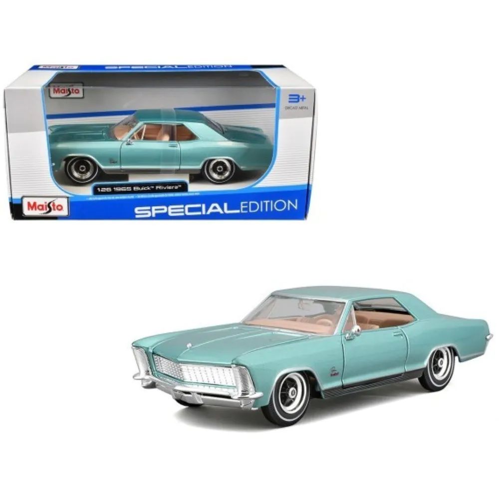 Masinuta Maisto Special Edition Buick Riviera 1965 1:26 Albastra - poza 2