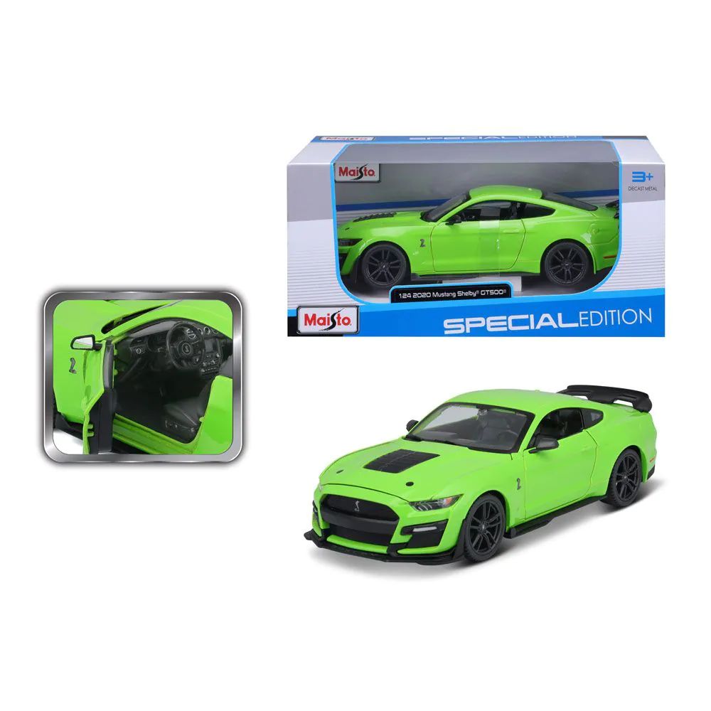 Masinuta Maisto Special Edition Ford Mustang Shelby GT500 2020 verde 1:24 - poza 2
