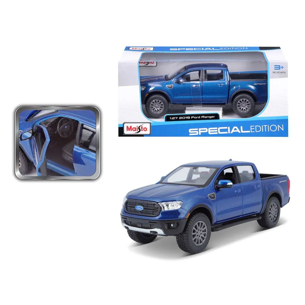 Masinuta Maisto Special Edition Jeep 2019 Ford Ranger 1:27 Albastru - poza 2