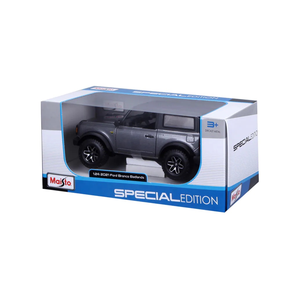 Masinuta Maisto Special Edition Jeep 2021 Ford Bronco 1:24 Gri - poza 3