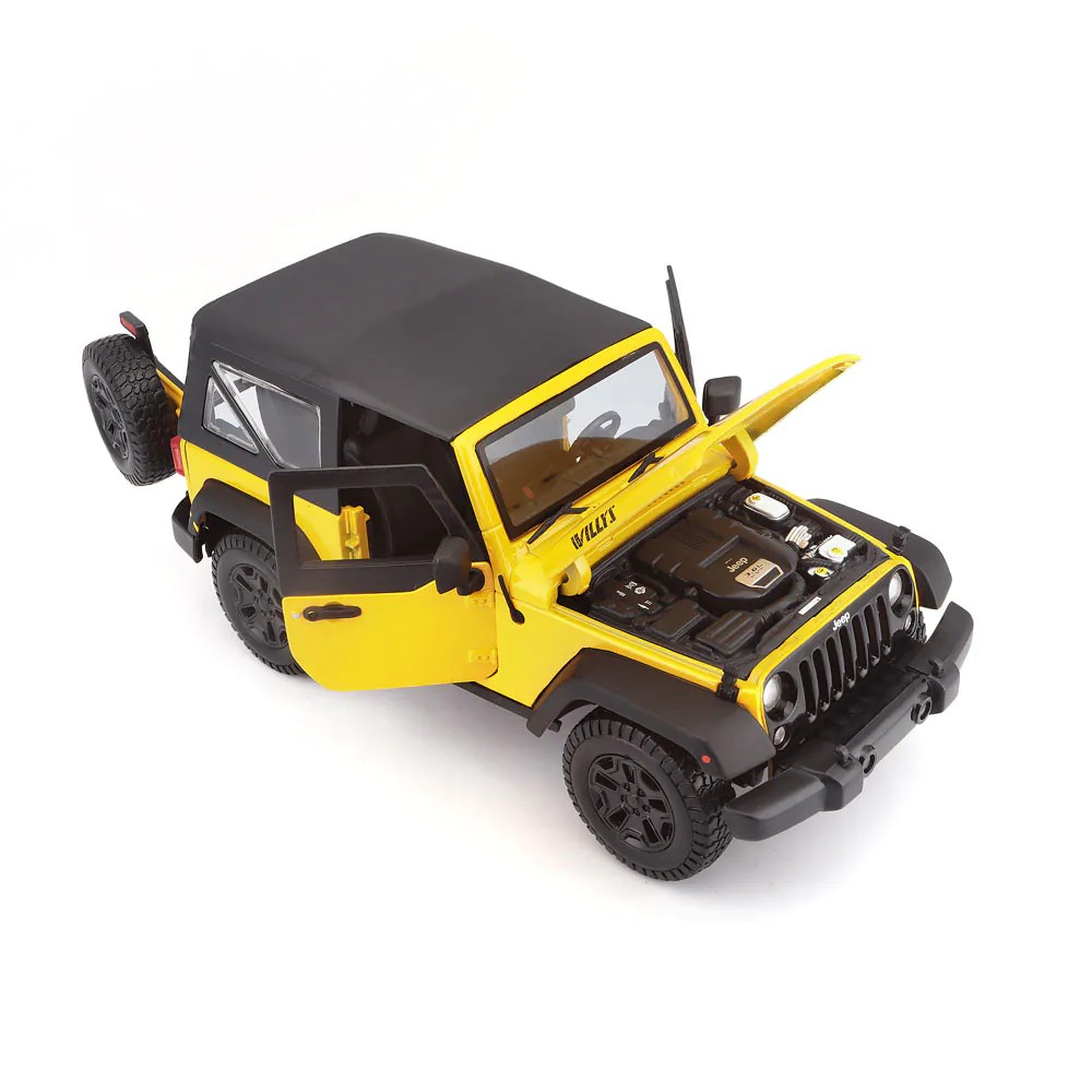 Masinuta Maisto Special Edition Jeep Wrangler scara 1:18 Galben - poza 3