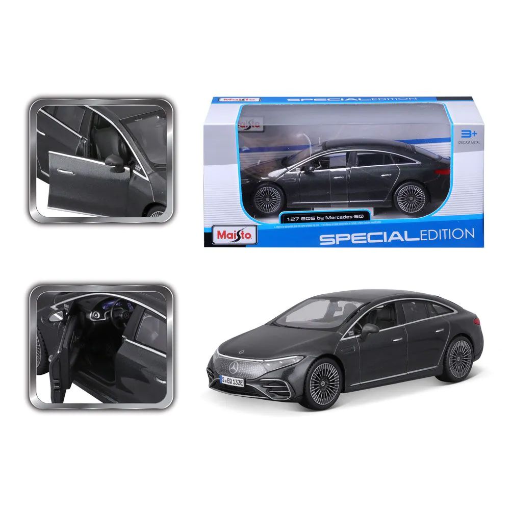 Masinuta Maisto Special Edition Mercedes-Benz EQS 2022 1:27 Gri - poza 2