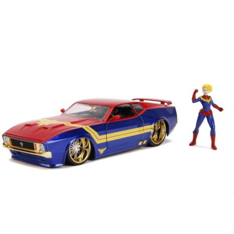Masinuta Metalica Captain Marvel 1973 Ford Mustang Mach 1 Scara 1 La 24 - poza 2