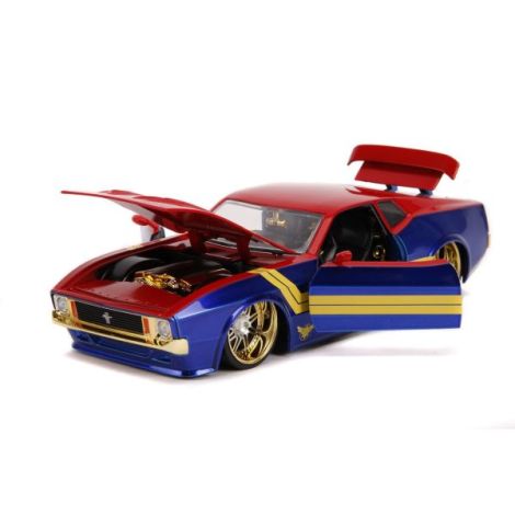 Masinuta Metalica Captain Marvel 1973 Ford Mustang Mach 1 Scara 1 La 24 - poza 5