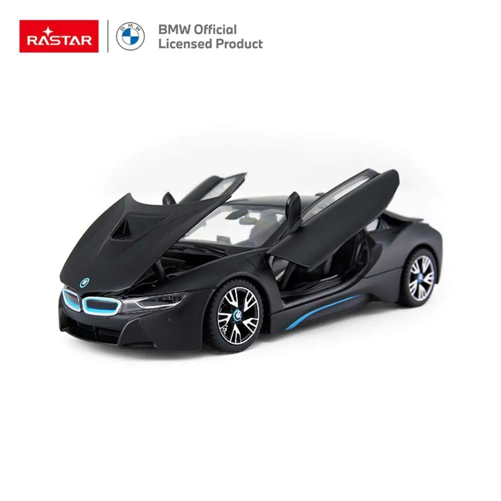 Masinuta metalica cu usi ce se deschid Rastar BMW I8 1:24 - poza 4
