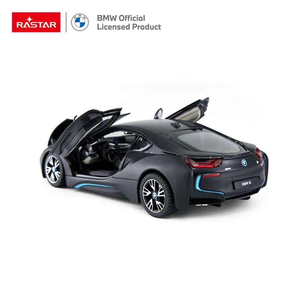 Masinuta metalica cu usi ce se deschid Rastar BMW I8 1:24 - poza 5