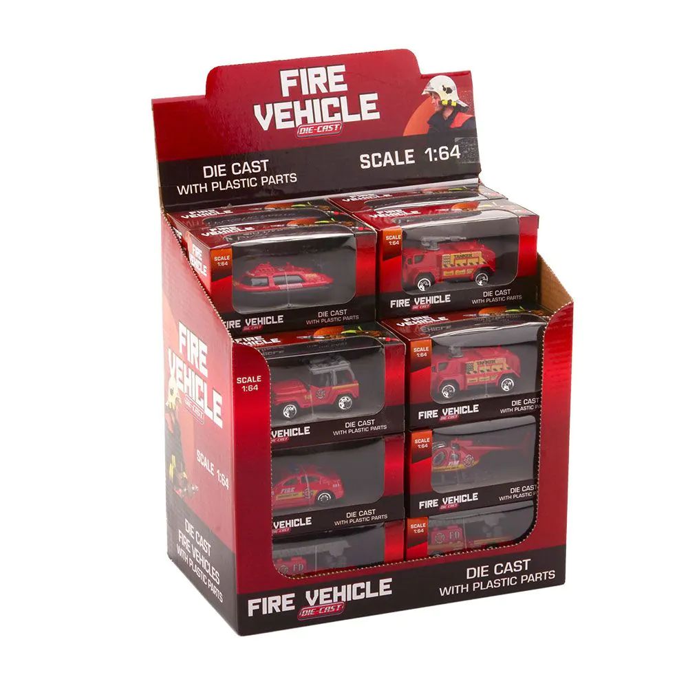 Masinuta metalica John Toys 1:64 Vehicul Pompieri diverse modele - poza 2