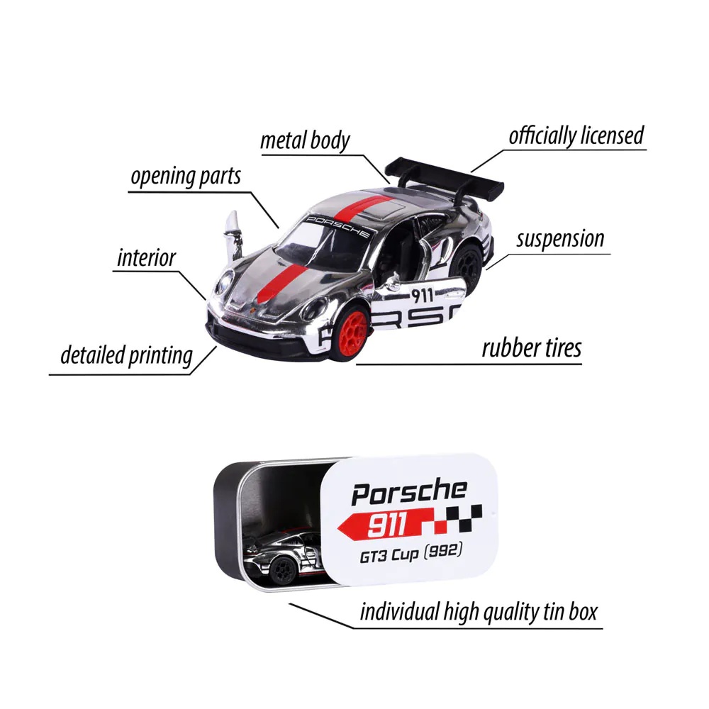 Masinuta metalica Majorette Deluxe Porsche Motorsport diverse modele - poza 5
