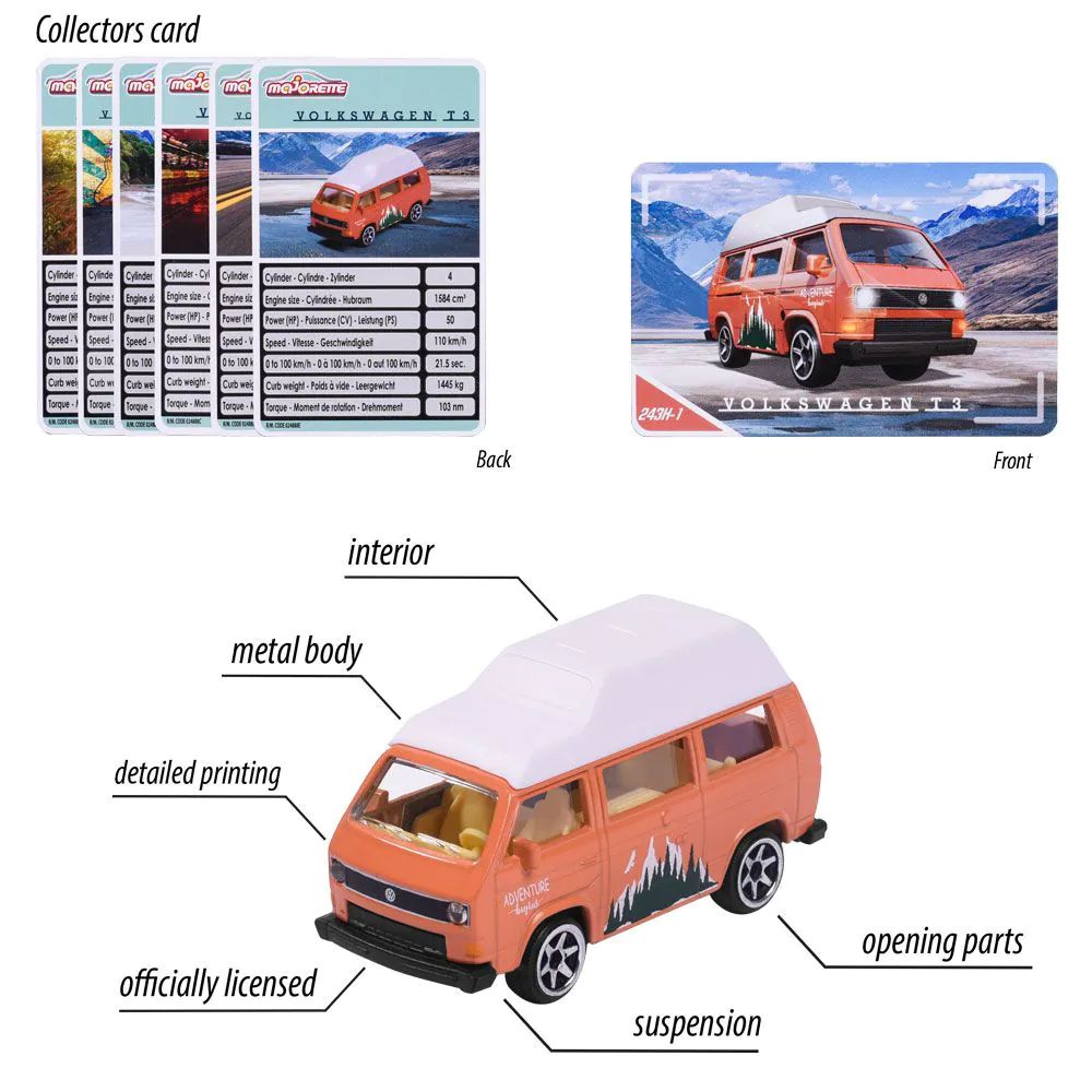 Masinuta metalica Majorette Volkswagen 1:64 diverse modele - poza 5
