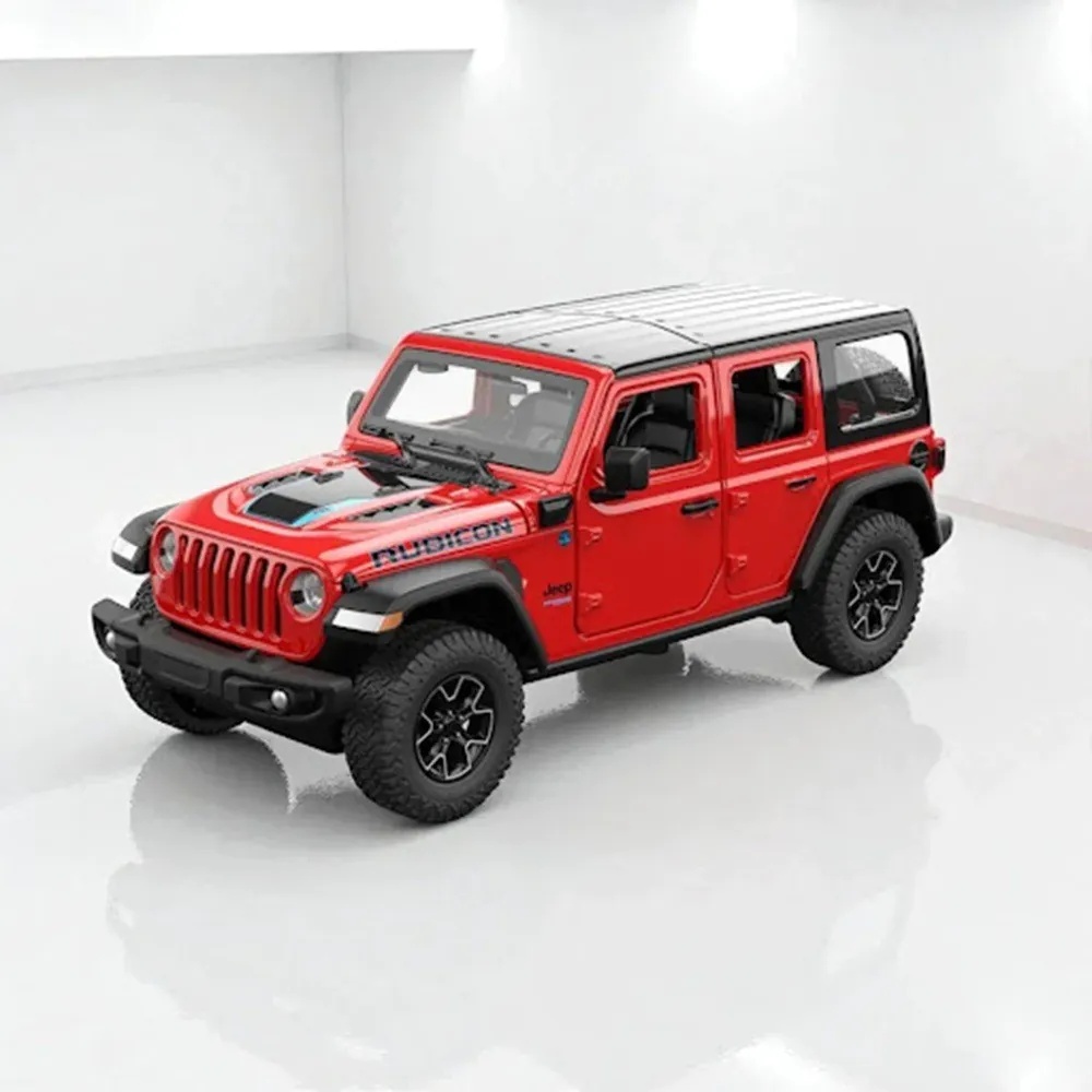 Masinuta Rastar Jeep Wrangler Rubicon 1:24 Rosu - poza 1
