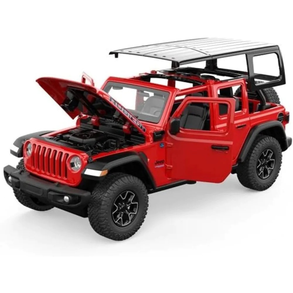 Masinuta Rastar Jeep Wrangler Rubicon 1:24 Rosu - poza 2
