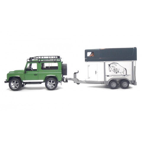 Masinuta SUV Land Rover cu remorca pentru cai Bruder 02592 - poza 1