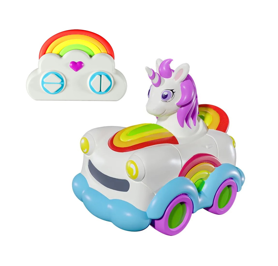 Masinuta unicorn cu telecomanda si bule Syma - poza 1