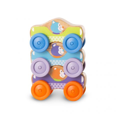 Masinute de stivuit cu animale - Melissa and Doug - poza 1