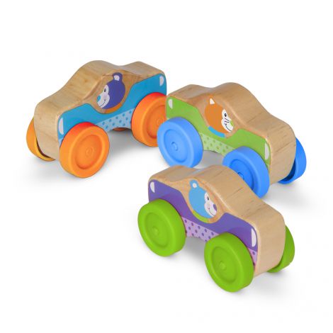 Masinute de stivuit cu animale - Melissa and Doug - poza 3