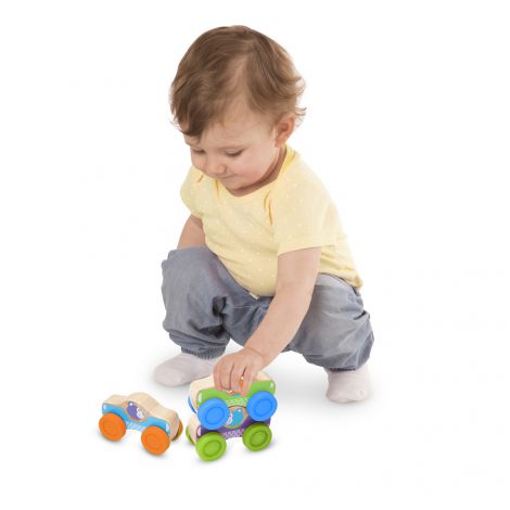 Masinute de stivuit cu animale - Melissa and Doug - poza 4