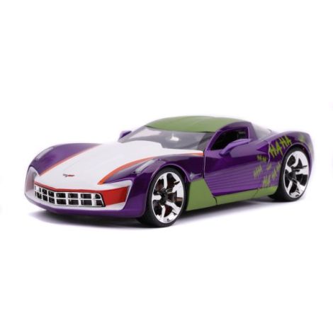 Masinute Metalica Chevy Corvette Stingray 2009 Si Figurina Joker Scara 1:24 - poza 4
