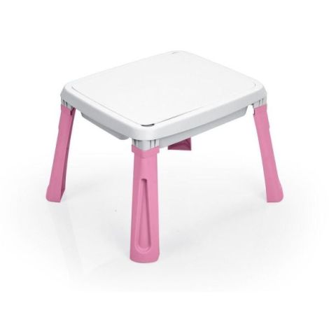 Masuta de activitati 3 in 1 pentru copii - alb& roz - poza 2