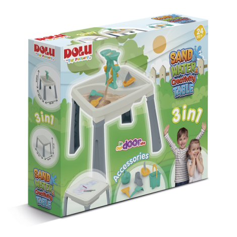 Masuta de activitati 3 in 1 pentru copii pastel - poza 4