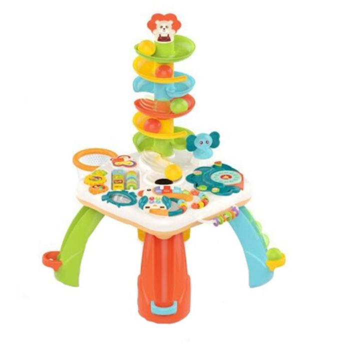 Masuta de activitati Active Table , pian, lumini, tobogan cu bile si accesorii interactive