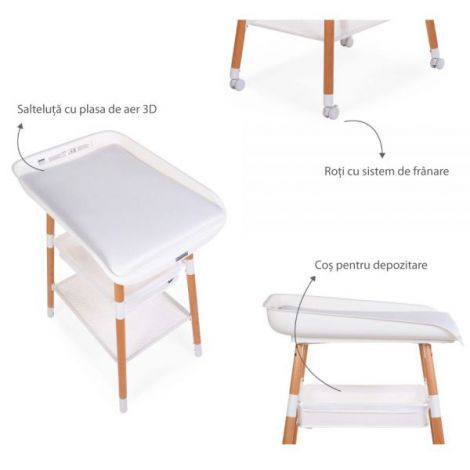Masuta de infasat Childhome Evolux Natural Alb - poza 4