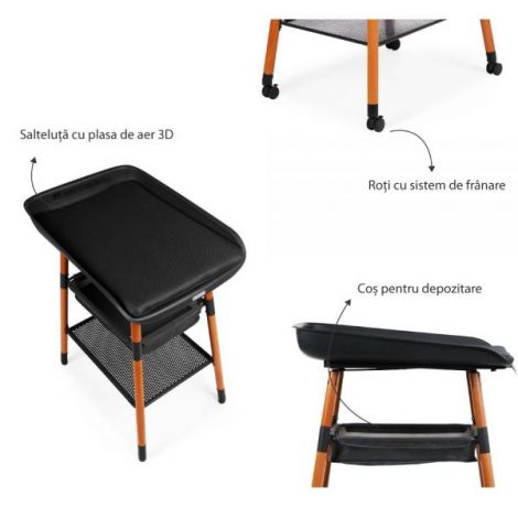 Masuta de infasat Childhome Evolux Nuc Negru - poza 5