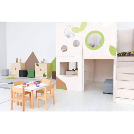 Masuta patrata 60x60 cm, inaltime ajustabila 40-58 cm, recoamnda pentru gradinite si locuri de joaca - poza 5
