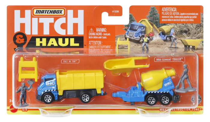 Matchbox Hitchhaul Set 2 Vehicule MBX Construction Zone