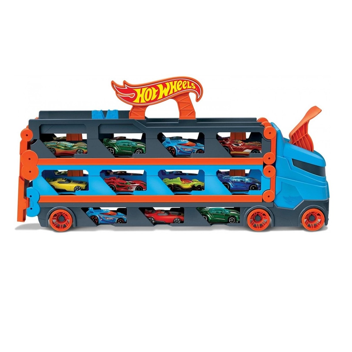 Mega camion transportator pentru masinute Hot Wheels Speedway Hauler - poza 3