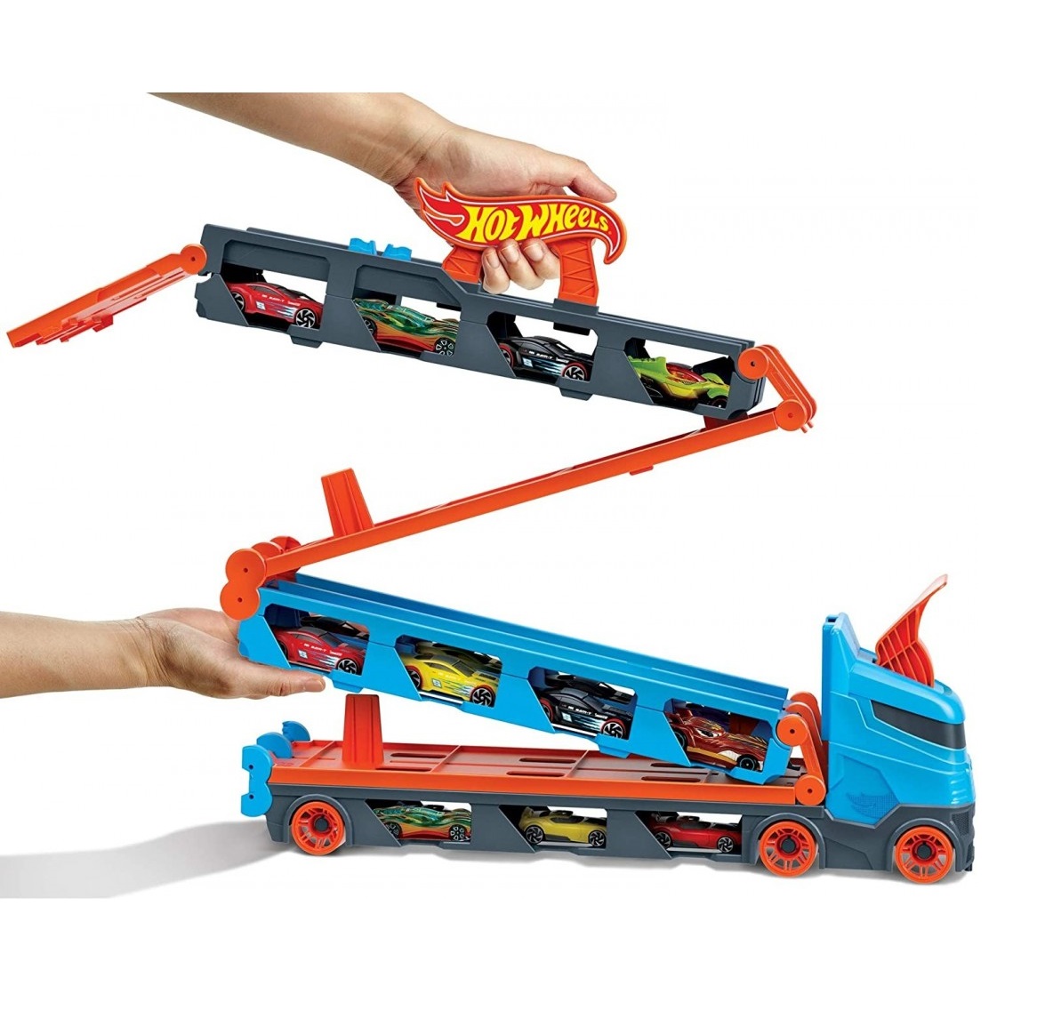 Mega camion transportator pentru masinute Hot Wheels Speedway Hauler - poza 5
