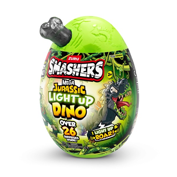 Mega Ou surpriza Smashers cu peste 26 accesorii, Dino Jurassic Light-Up - poza 1