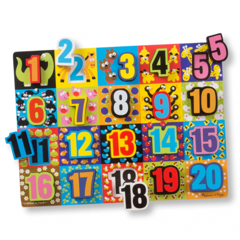Melissa and Doug - Puzzle lemn in relief Numere de la 1 la 20 - poza 1