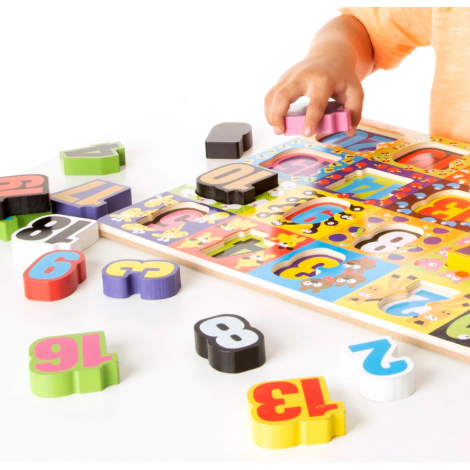 Melissa and Doug - Puzzle lemn in relief Numere de la 1 la 20 - poza 5