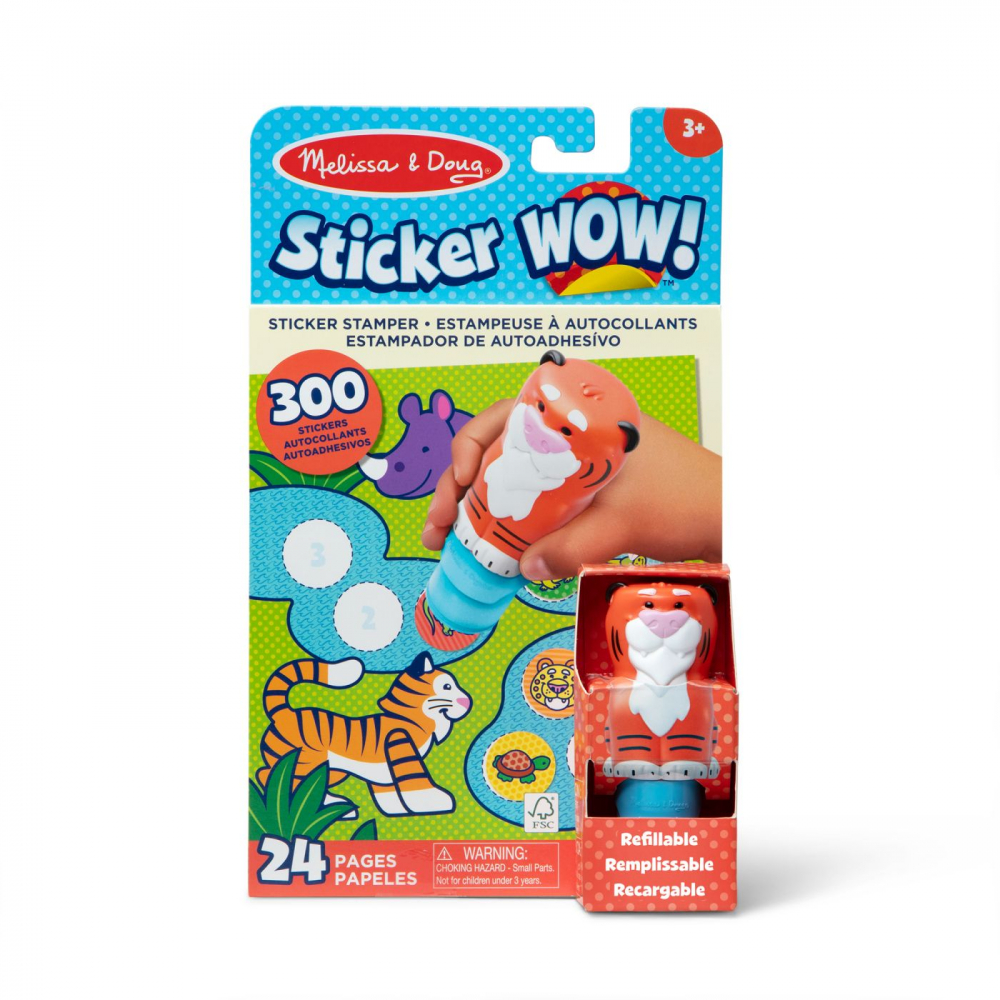 MELISSA AND DOUG SET DE JOACA AUTOCOLANTE SI STAMPILA REINCARCABILA TIGRU
