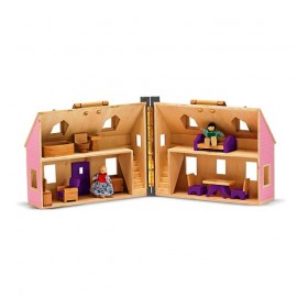 Melissa & Doug - Casuta de papusi din lemn pliabila - poza 2