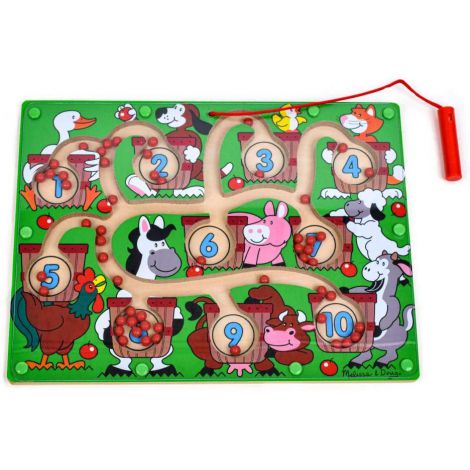 Melissa&Doug - Joc din lemn Labirint Magnetic Numerele - poza 1