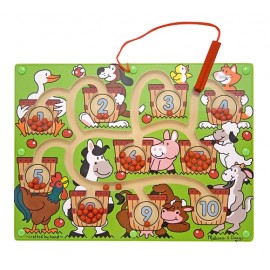 Melissa&Doug - Joc din lemn Labirint Magnetic Numerele - poza 2
