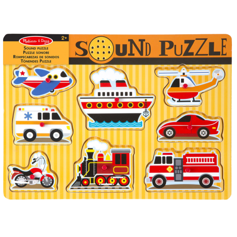 Melissa&Doug - Puzzle cu sunete Vehicule - poza 1