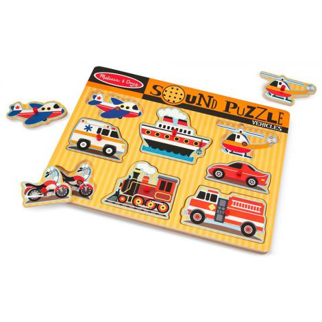 Melissa&Doug - Puzzle cu sunete Vehicule - poza 3