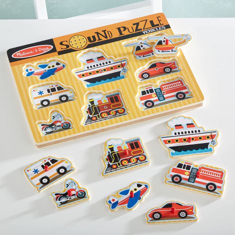 Melissa&Doug - Puzzle cu sunete Vehicule - poza 4