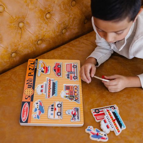 Melissa&Doug - Puzzle cu sunete Vehicule - poza 5