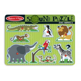Melissa & Doug - Puzzle de lemn cu sunete Animale de la Zoo - poza 2