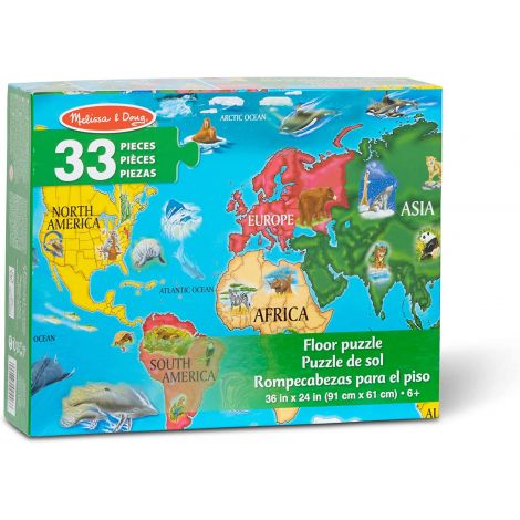 Melissa & Doug - Puzzle de podea Harta Lumii World Map - poza 1
