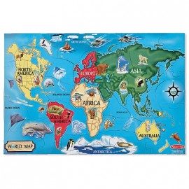 Melissa & Doug - Puzzle de podea Harta Lumii World Map - poza 2